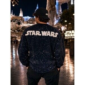 Disney Parks Spirit Jersey Mens S Black Star Wars White Collectible 2020 Galaxy